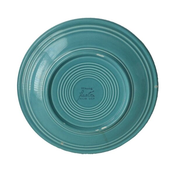 3 Vintage Fiestaware Plates Dinner Plates & 10.5" Plate Turquoise Yellow - Picture 3 of 8